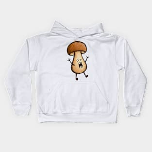 Weird Brown Bolete Mushroom Kids Hoodie